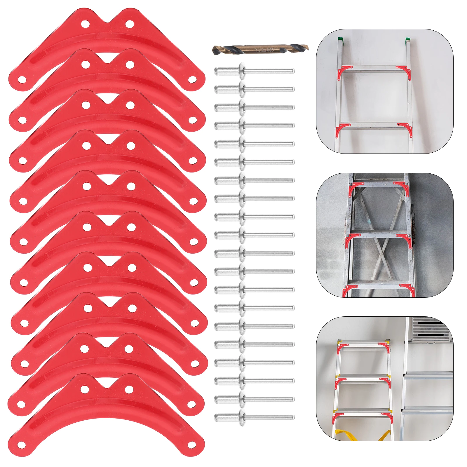 

10pcs Reinforcement Sheets Triangular Corner Brackets Fixed Angle Support Fasteners For Extension Ladders Durable Iron