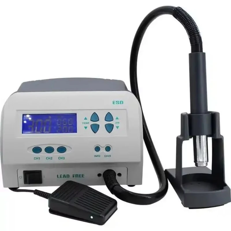 856AD 3-Channel Intelligent Desoldering Station Ceramic Heater/Cold Air Dual Mode/Parameter Lock Function