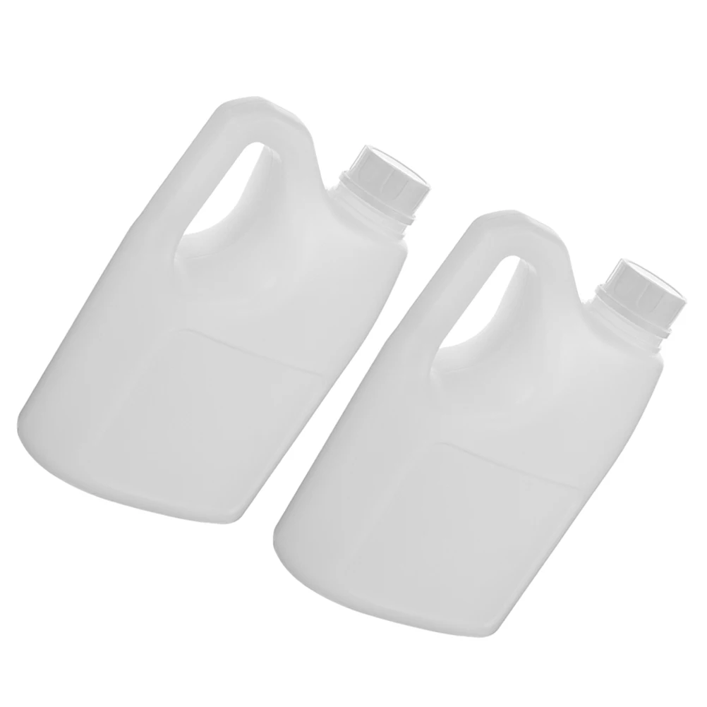 

2Pcs Empty Jugs with Caps Plastic Bottles with Handles for Liquid Storage Reusable Leak-Proof Containers for Juice Oil Sauce