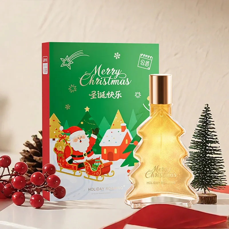 

Merry Christmas Perfume Christmas Tree Shape Pineapple Gingerbread Eau De Toilette Long-lasting Floral Fruity Fragrance Gift Set