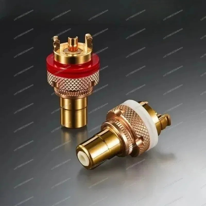 Gold-Plated RCA Connector – Pair of Phosphor Bronze HiFi Audio Signal Socket