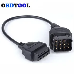 New OBD2 16PIN To 12-pin Conversion Cable for Renault 12Pin Car Diagnostic Detector Extension Transfer Connector OBD 12PIN Cord