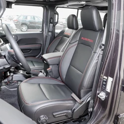 For Jeep Wrangler Unlimited JL 4 Doors 2018 2019 2020 2021 2022 Custom 5-Seat Faux Leather Car Seat Covers Interior Accessories