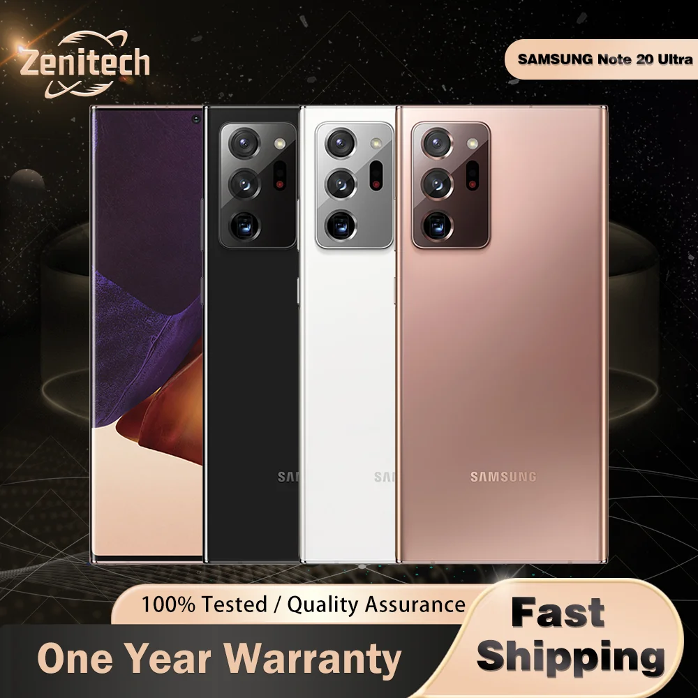 هاتف سامسونج جالاكسي نوت 20 الترا N986U1 5G الأصلي NFC 6.9 "12GB RAM 128G ROM 108MP + 12MP * 2 + 10MP نوت 20 الترا الهاتف