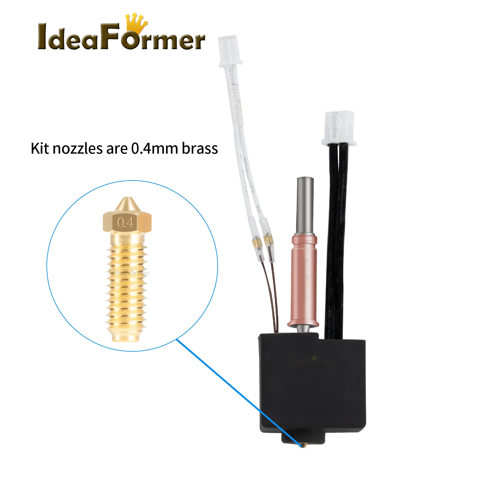 Für Anycubic Kobra 3 Hotend Kit Düse Thermistor Heizung 24 v 50 watt Heizung Block Silikon Fall Für Anycubic Kobra K3/K3 Combo Teil – Detail 5