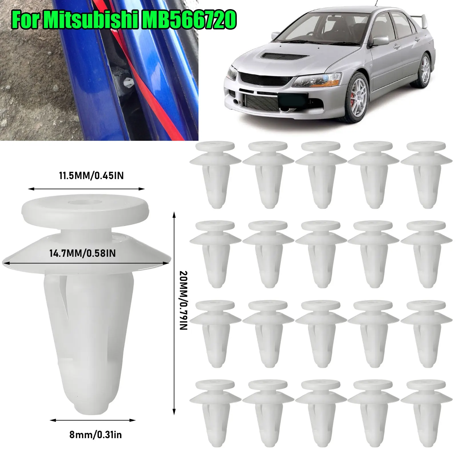 

MB566720 Side Skirt Mounting Clips Car Interior Door Trim Panel Clips For Mitsubishi Lancer Eclipse Pajero Delica Mirage Galant