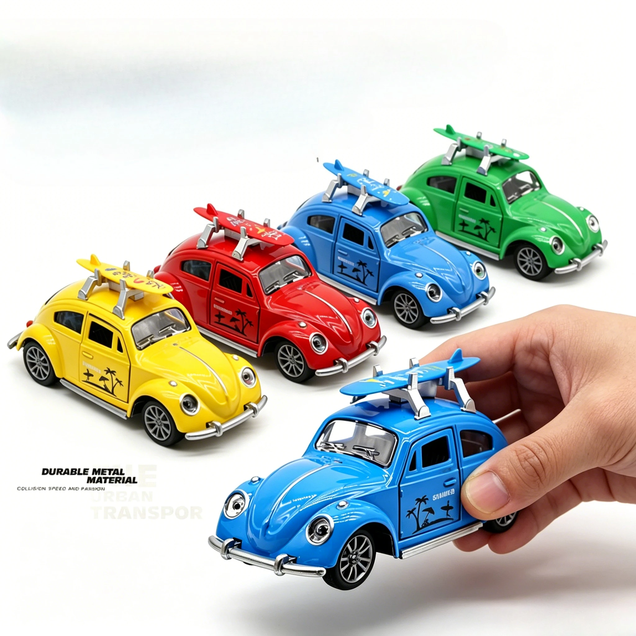 

Машинка-игрушка Volkswagen Beetle 1:36, винтажная, литая, гоночная, из высококачественного металлического сплава, с ручным откатным механизмом, коллекционная, классическая модель