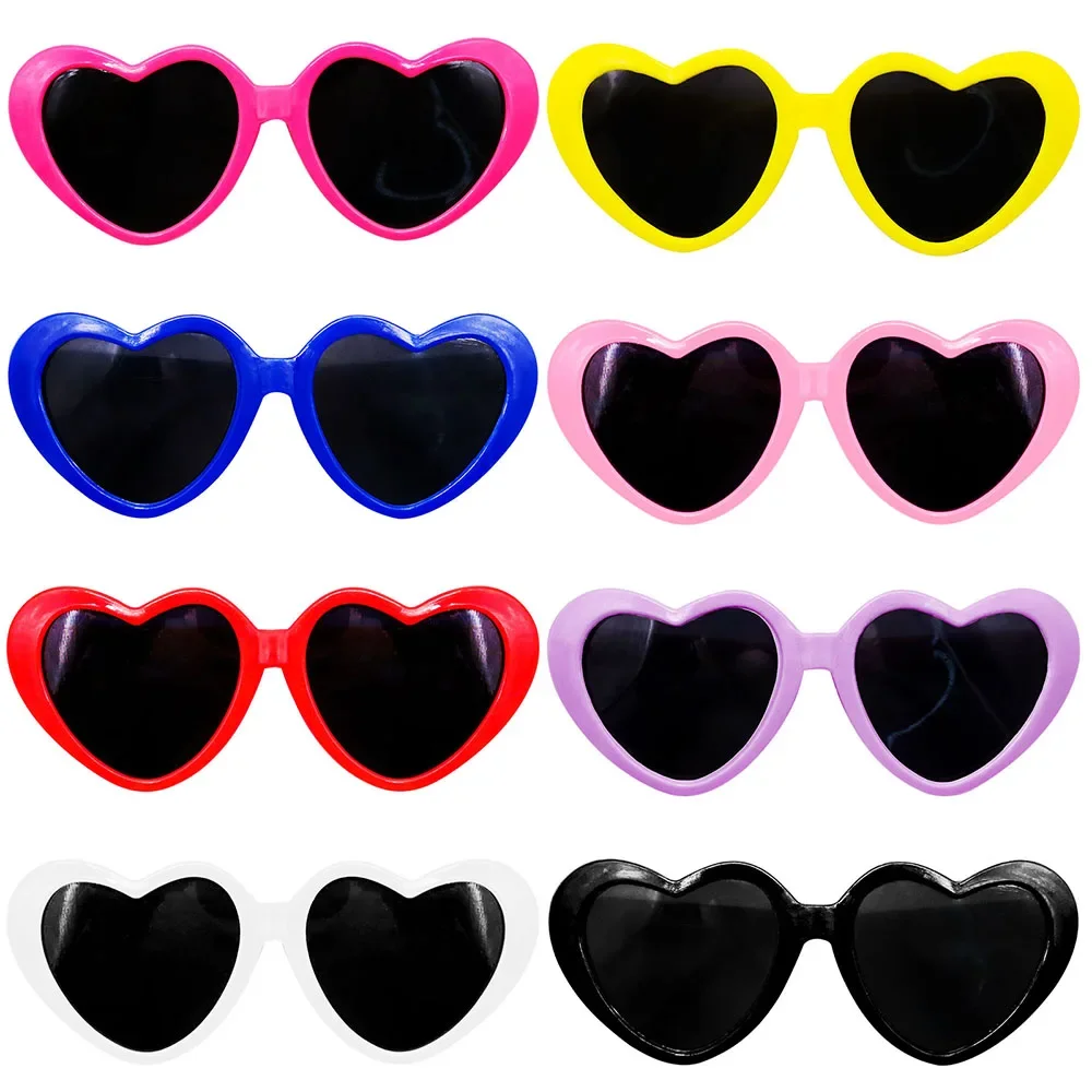 8Colours Pet Heart Glasses Pet Fashion Sunglasses Pet Grooming for Pet Dogs Cat Yorkie Teddy Chihuahua Hair Decor Pet Supplies