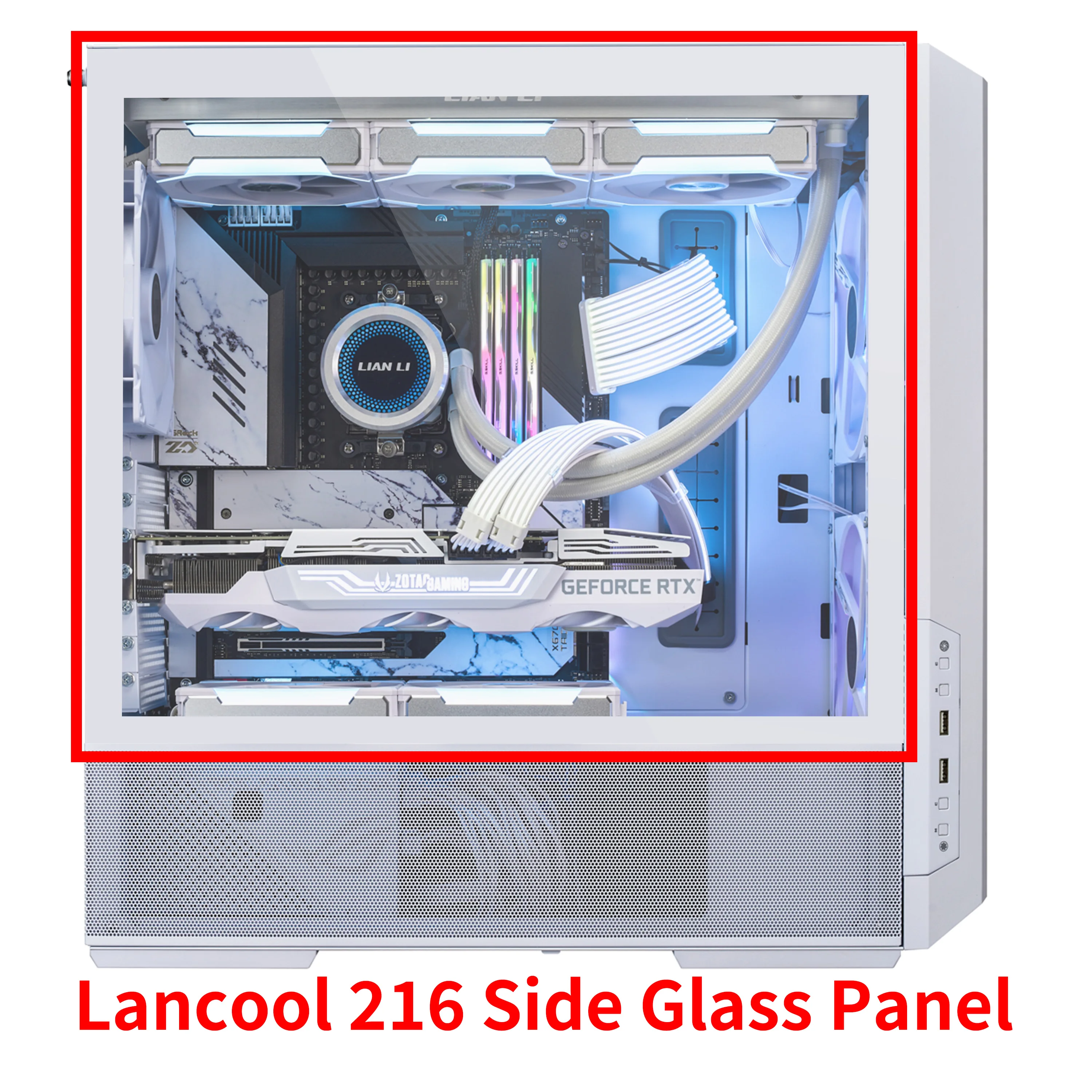 Lian-Li Lancool 216 Side Glass Panel(White)