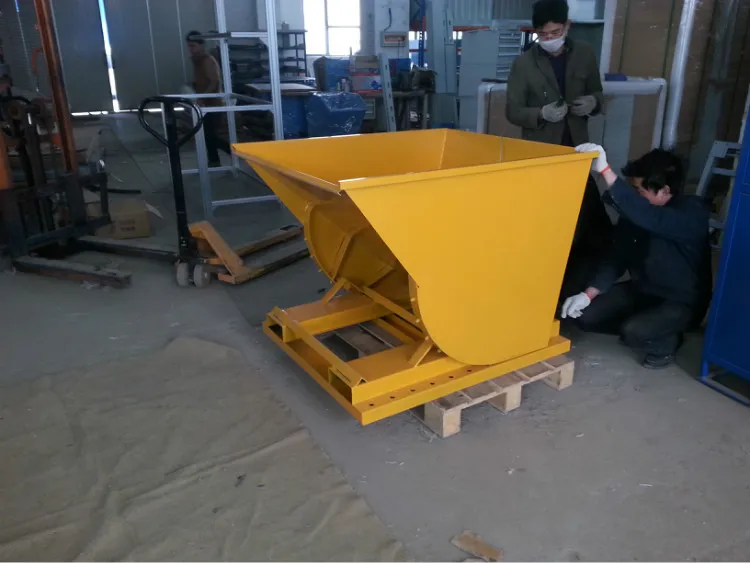 Hot Sale Heavy Dump Metal Garbage Trolley Workshop Cleaning Iron Filings Trolley