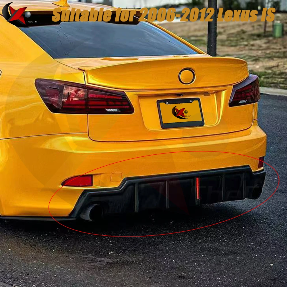 

For Lexus IS250 IS300 IS350 2006-2012 Gloss Black Carbon Primed Rear Spoiler with Pilot Light - Auto Car Diffuser Accessory