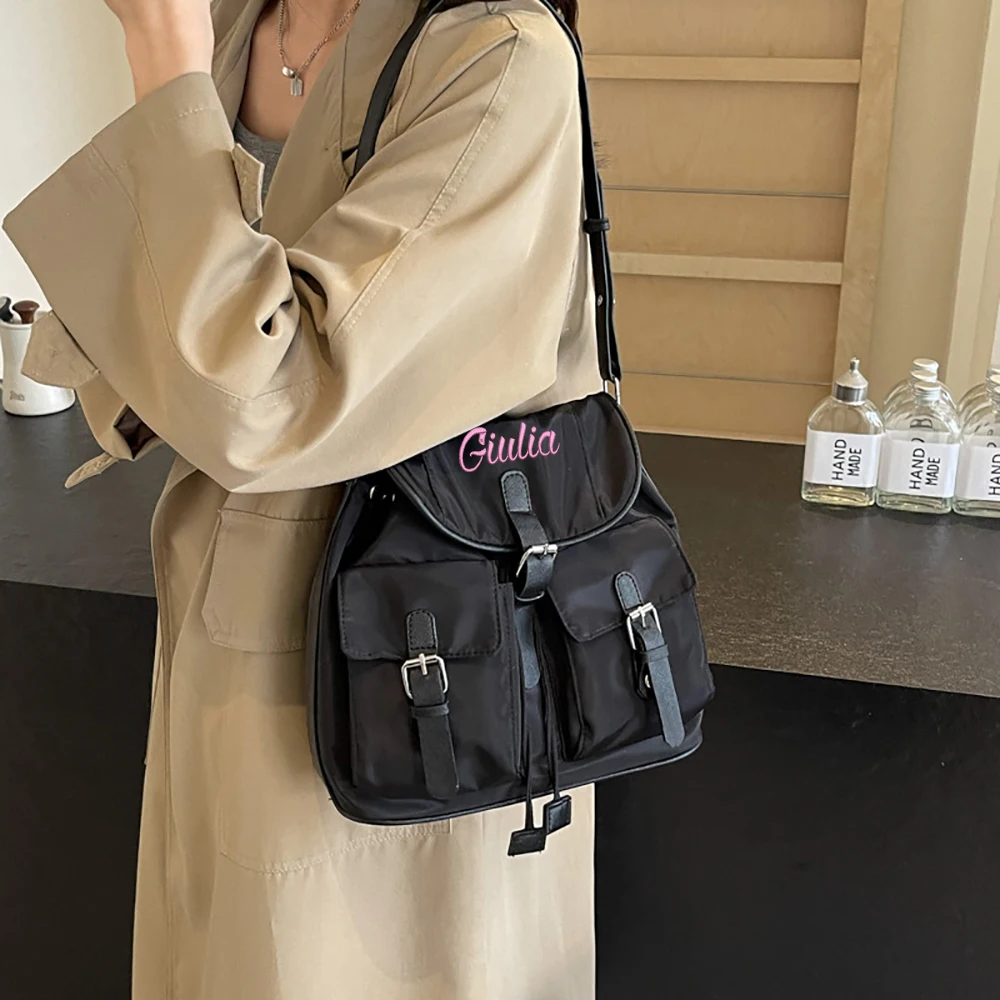 

Korean Version Of The Light And Simple Single Shoulder Bag For Women, New Outdoor Travel Can Be Customized Embroidery Handbag