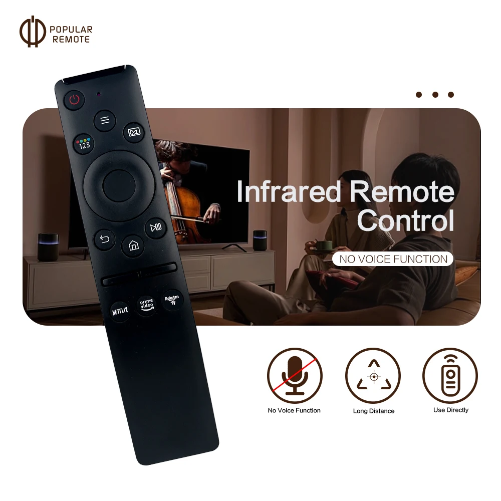 Universal Remote Control Compatible for Samsung Smart-TV LCD LED UHD QLED 4K HDR TVs with Netflix, Prime Video Buttons IR-1316