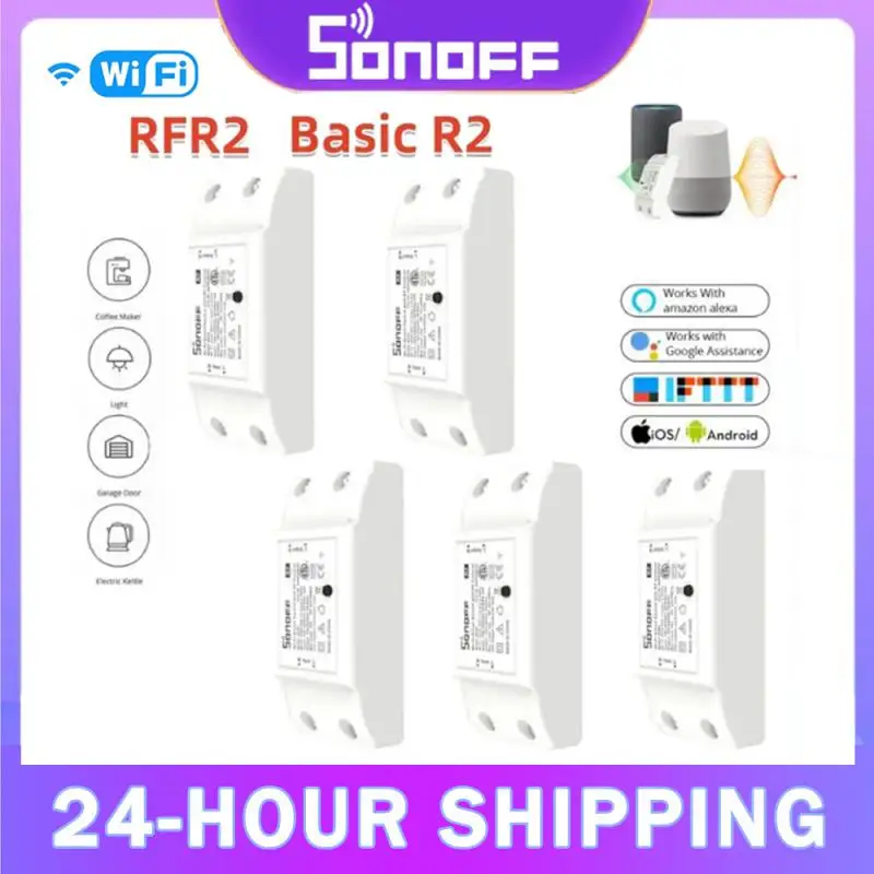 

1/10PCS Itead SONOFF RFR2 RF Light Switch DIY Wifi Switch Module 433MHZ eWelink APP Remote Control Alexa Google Smart Home