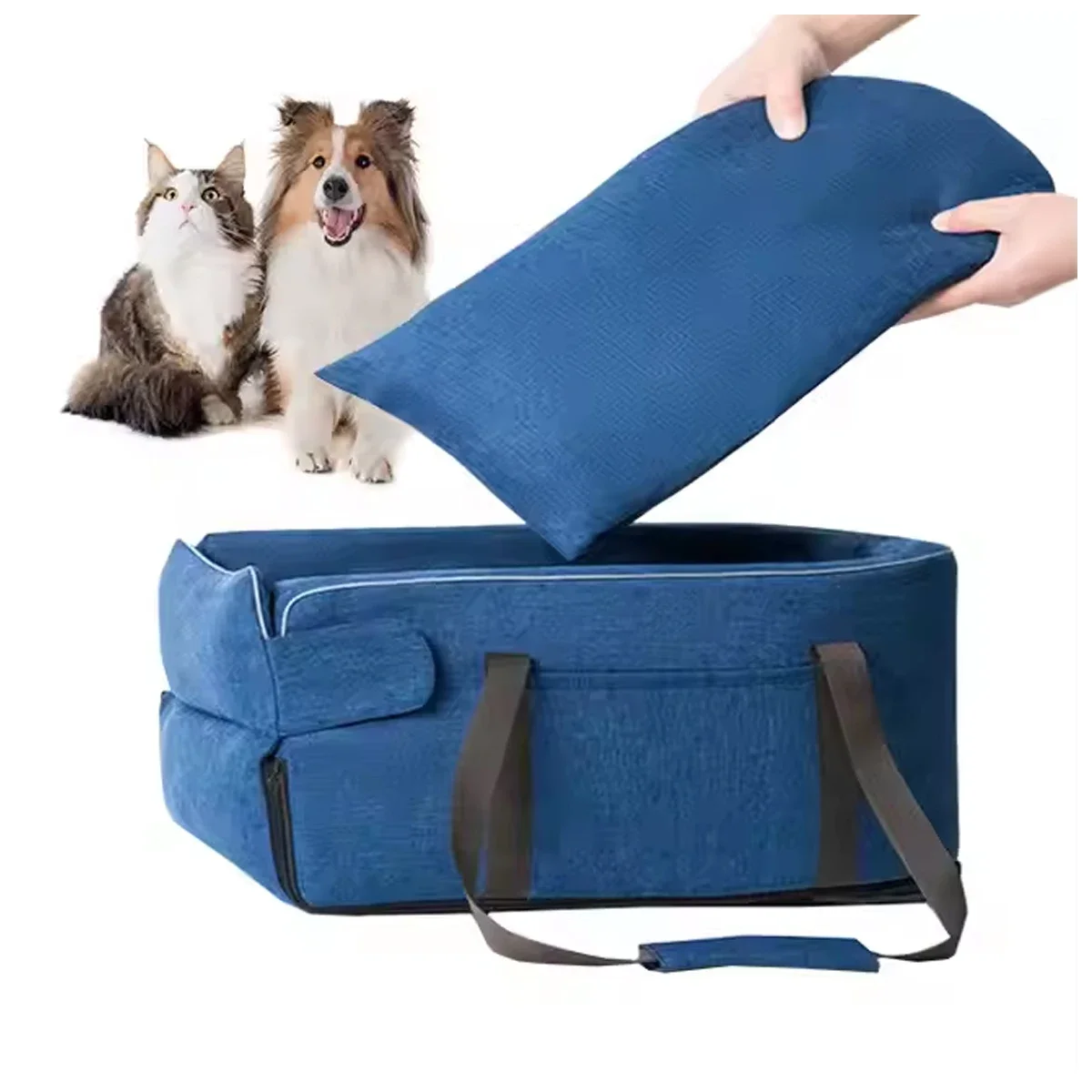 Siège de Voiture 2 en 1 pour Petit Chien et Chat, mir Portable Résistant à l'Usure, Lit de Sécurité à Usage Touristique, Fournitures Lavables pour Chiots