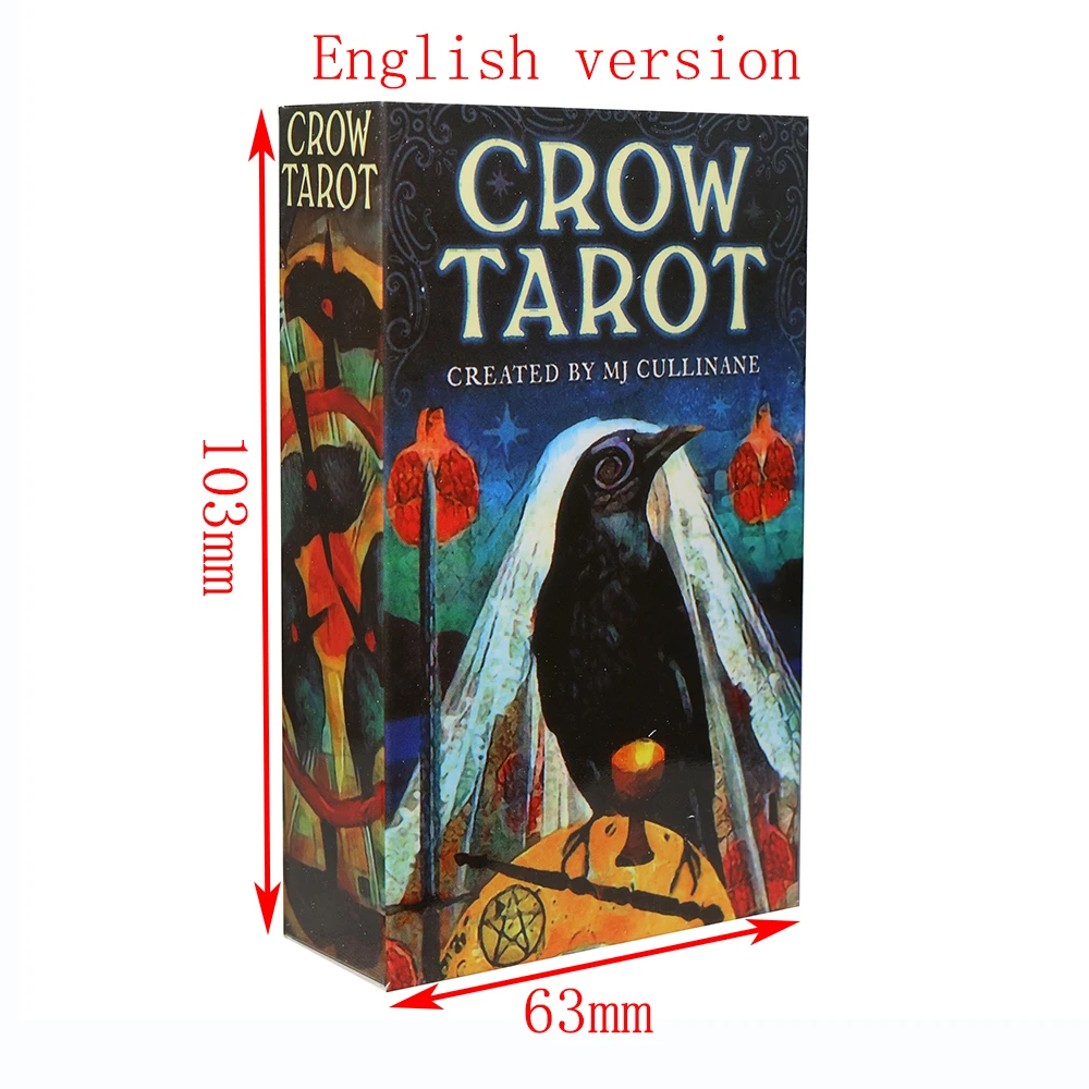 Schwarz Crow Tarot Karte Deck Vergangenheit Leben Oracle Karten Für Anfänger Mit Reiseführer Alles Ist Beleuchtet Mit Tasche