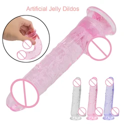 Realistic Dildo Artificial Crystal Jelly Dildos Fake Anal Plug Suction Cup Penis Adult Products Masturbator Sex Toys For Women