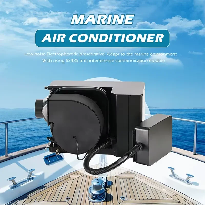 48V AC 60Hz marine air conditioner 12000BTU water-cooled R-410A refrigerant, brushless motor, vertical CMCC view 2