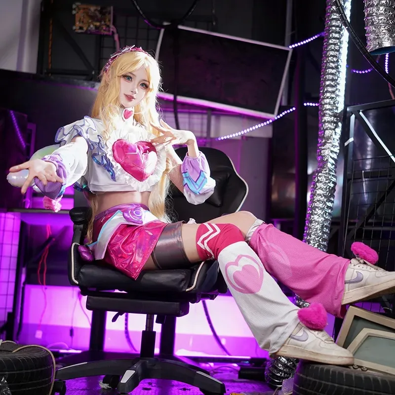 Game LOL Lovestruck Lux Cosplay Costume LOL Valentine's Day New Skin Lux Women Role Play Anime Carnival Party Halloween Suits