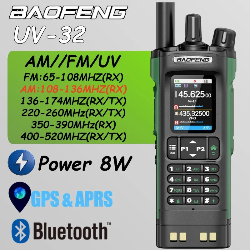 

Baofneg Uv-32 10W Bluetooth Programming Uhf Vhf Yyyyyyyyyyyyyyyyyy Wireless Copy Frequency Ham Radio Gps Aprs