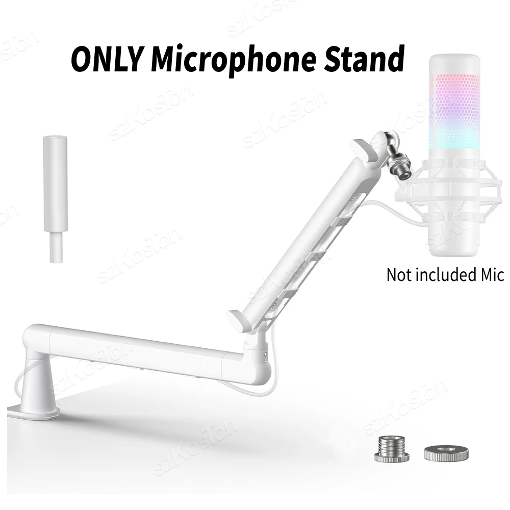 Professionele studio microfoonarm met laag profiel en verlengd Riser-kabelbeheer Verstelbare microfoonstandaard voor SM7B MV7 AM8 K688