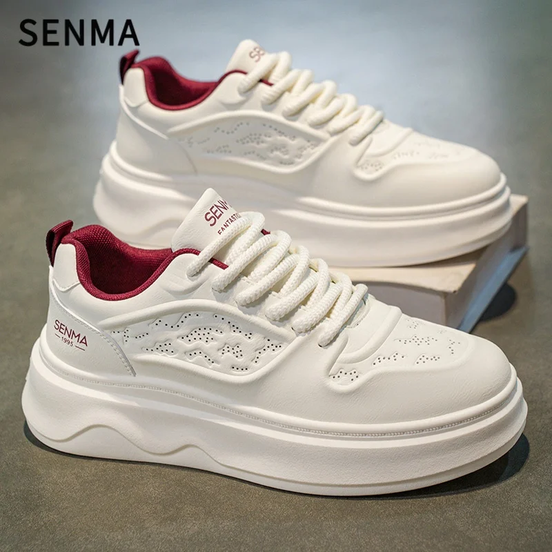 

SENMA мужские и женские кроссовки на толстой подошве, новые осенние роскошные универсальные повседневные туфли для скейтборда, повседневная спортивная обувь с мягкой подошвой