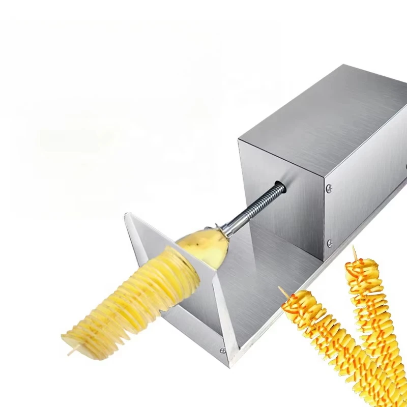 

Automatic stainless steel spiral potato cutting machine tornado tower fresh