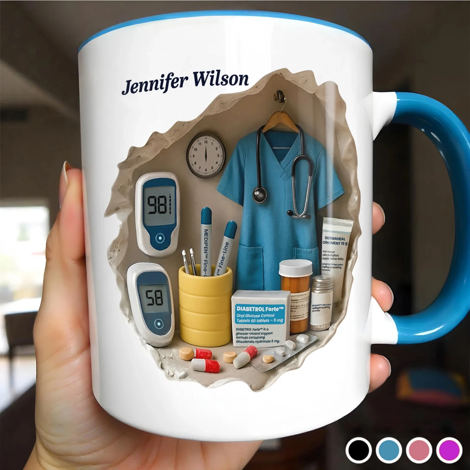 Happy Nurses' Day Ceramic Mug - Personalized Gift for Medical Professionals
