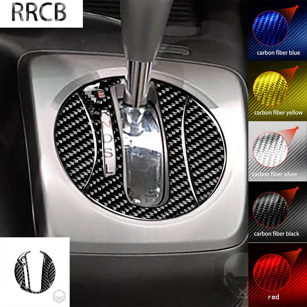 

For Honda Civic 8 8th Gen 2006-2011 Soft Real Carbon Fiber Sticker Automatic Gear Shift Panel Cover Car Interior Accessories