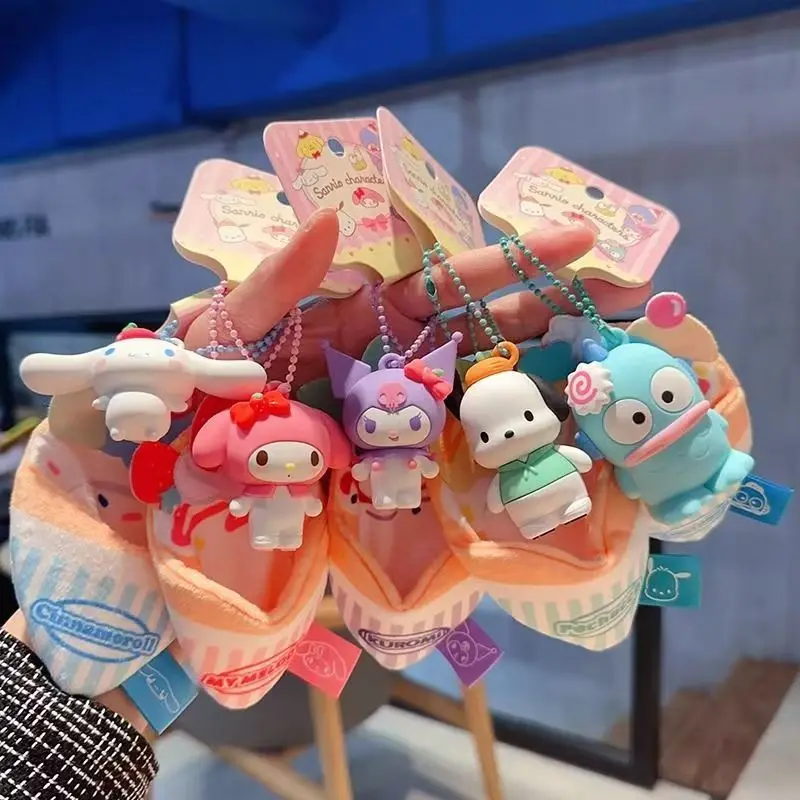 

Kuromi Melody Cinnamoroll аниме кукла брелок Sanrios серия мороженое рюкзак кулон креативное подвесное украшение подарки для девочек