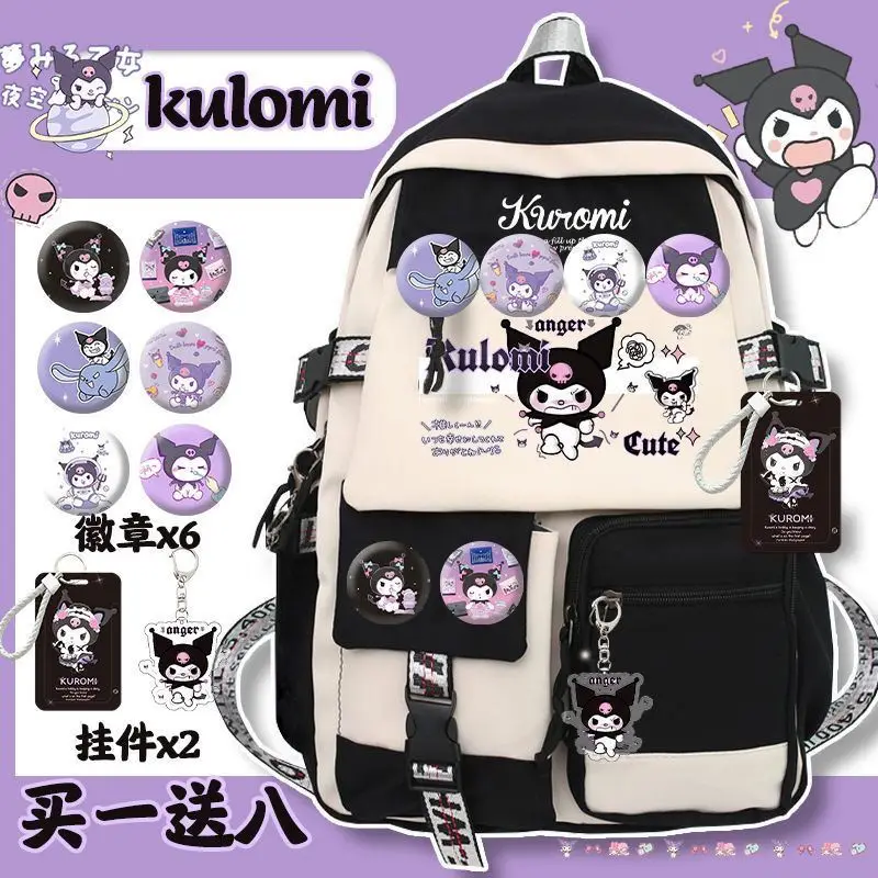 Anime Sanrio Kuromi Backpacks For Children Toys Mochilas Aestethic Kawaii Bag Student Campus Backpack Children Term Begins Gift