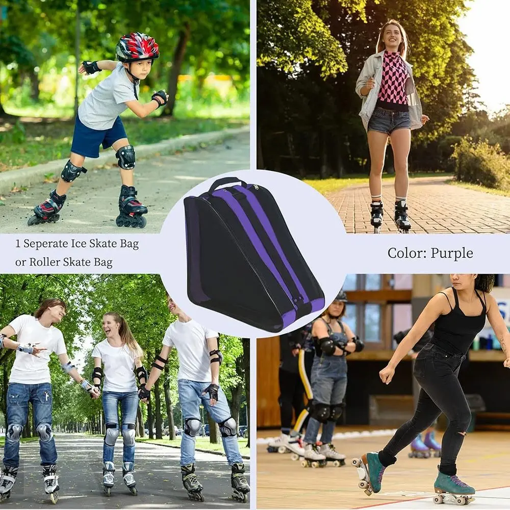 

Accessories Large Capacity Roller Skate Bag Breathable Adjustable Straps roller skate backpack Ice Skate Case