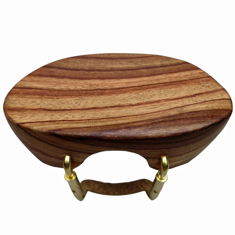 4/4 3/4 1/2 1/4 バイオリンあご当て取り付けクランプフィドルあご当てゴールドメタルブラケットネジコルクローズウッド/エボニー木製部品