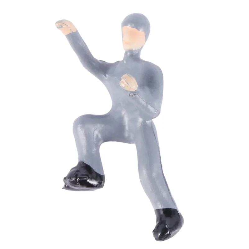 B05C-125 Stuks 1:87 Beeldjes Geschilderde Figuren Miniaturen Van Spoorwegarbeiders Met Emmer En Ladder