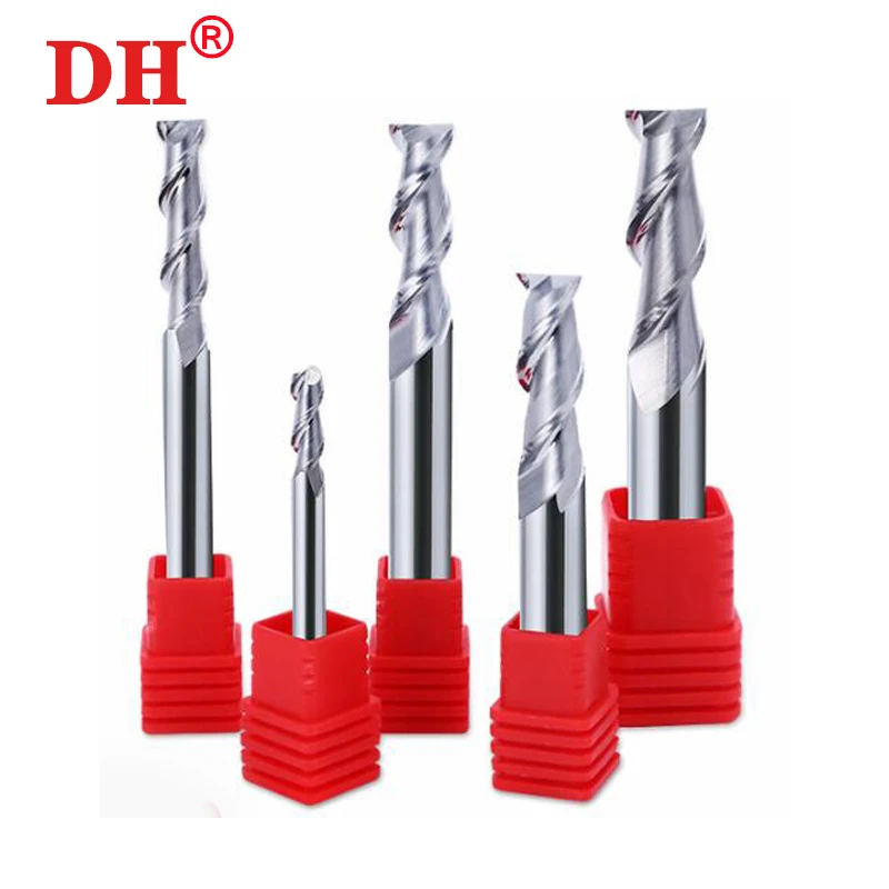 HRC55 2flute flat end milling cutter, aluminum tungsten carbide milling cutter CNC Highlight machining center end milling cutter