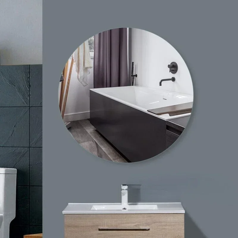 

Round Wall Mount Bathroom Mirror Anti-Fog LED Bath Mirror Makeup Mirror Makeup Mirror Wall Mirror Touch Dimming Mirror