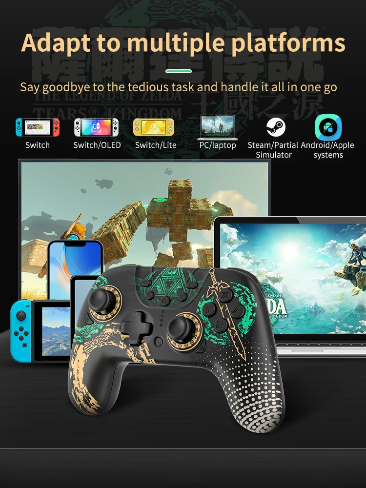 Bluetooth Wireless Nintendo Switch Gamepads Controller Tears of the Kingdom Pro Joystick For NS PC Android V3 IOS