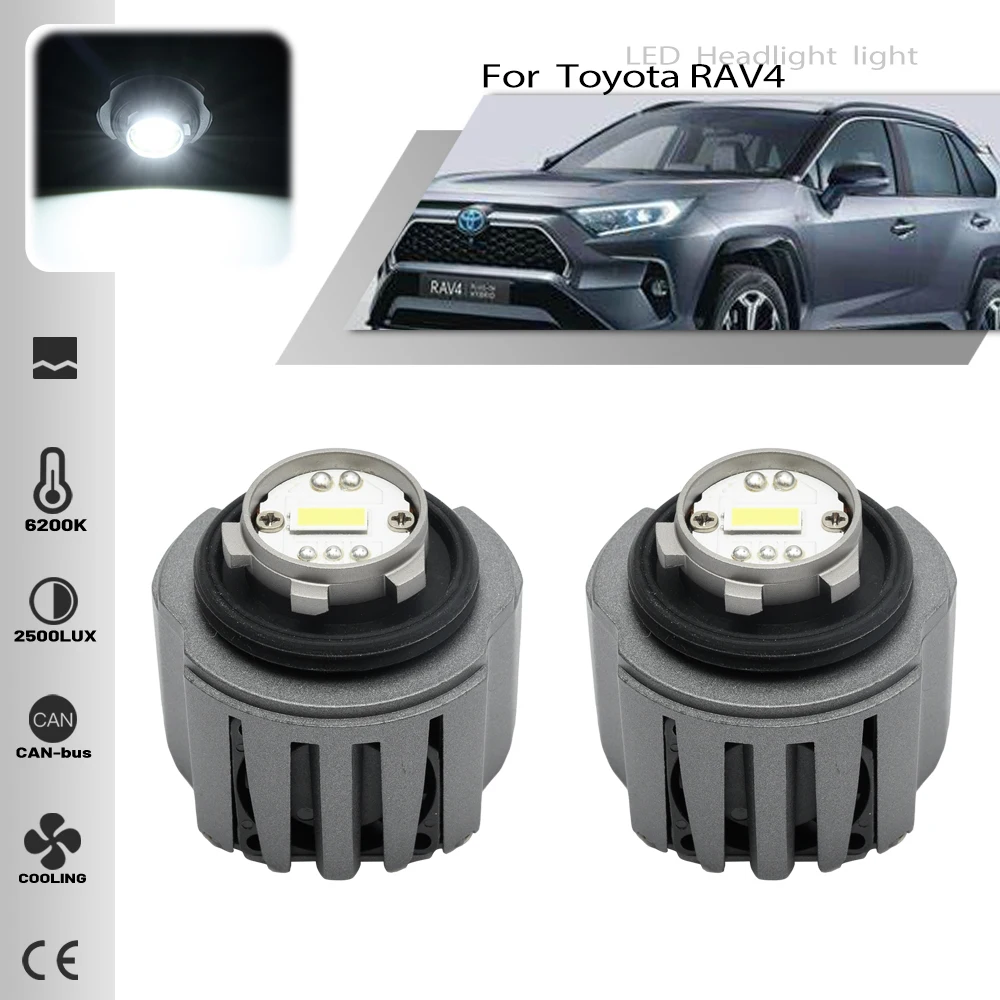 2pcs LED front fog Light bulb For 2022+ Toyota RAV4 Yaris IV XP210 Cross  Prius C-HR Corolla E210 Corolla Canbus driving light