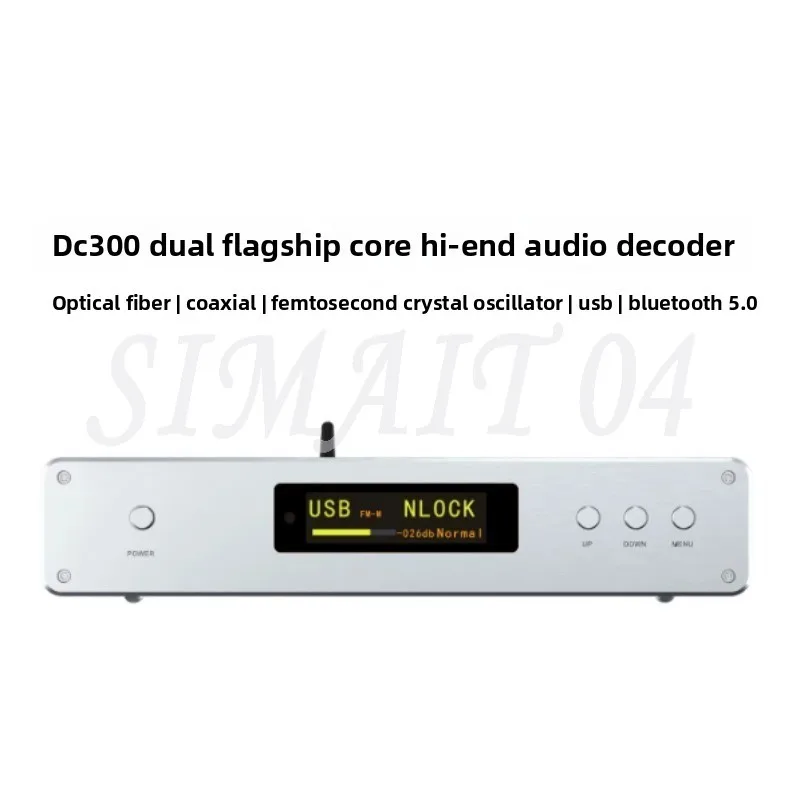 

DLHiFi DC300 Dual Core ES9038PRO ES9039PRO Bluetooth 5.0, сбалансированный Hi-Fi аудиодекодер DSD DAC, Amanero, USB, пульт дистанционного управления