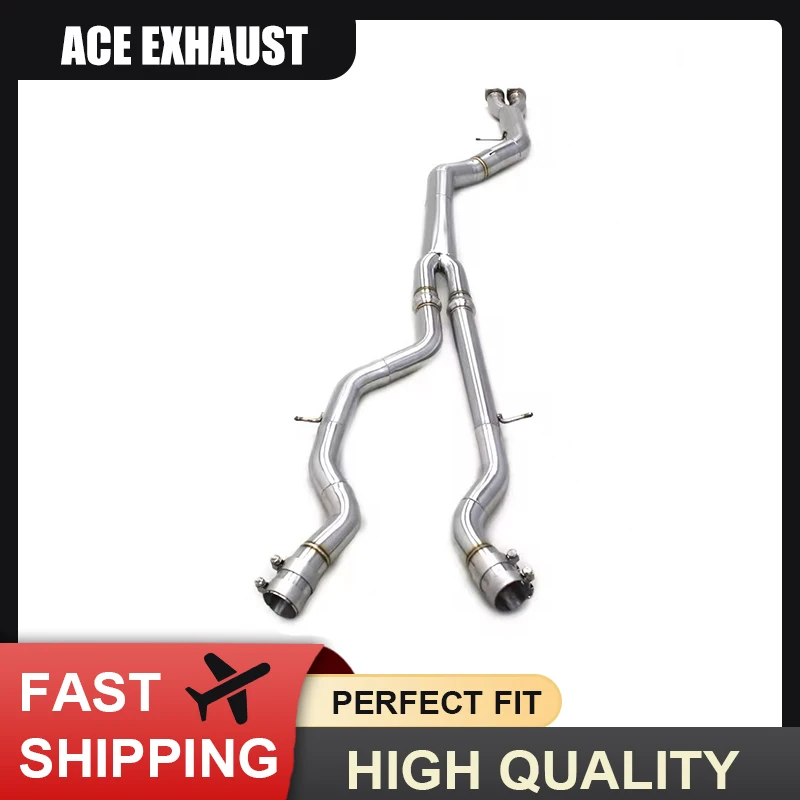 ACE Einzel-Midpipe für BMW S55 M3 F80 M4 F82 3.0T Midpipe Auspuff 3,5" 89mm Hochleistungs-SUS304 Midpipe Auspuffanlage – Detail 4