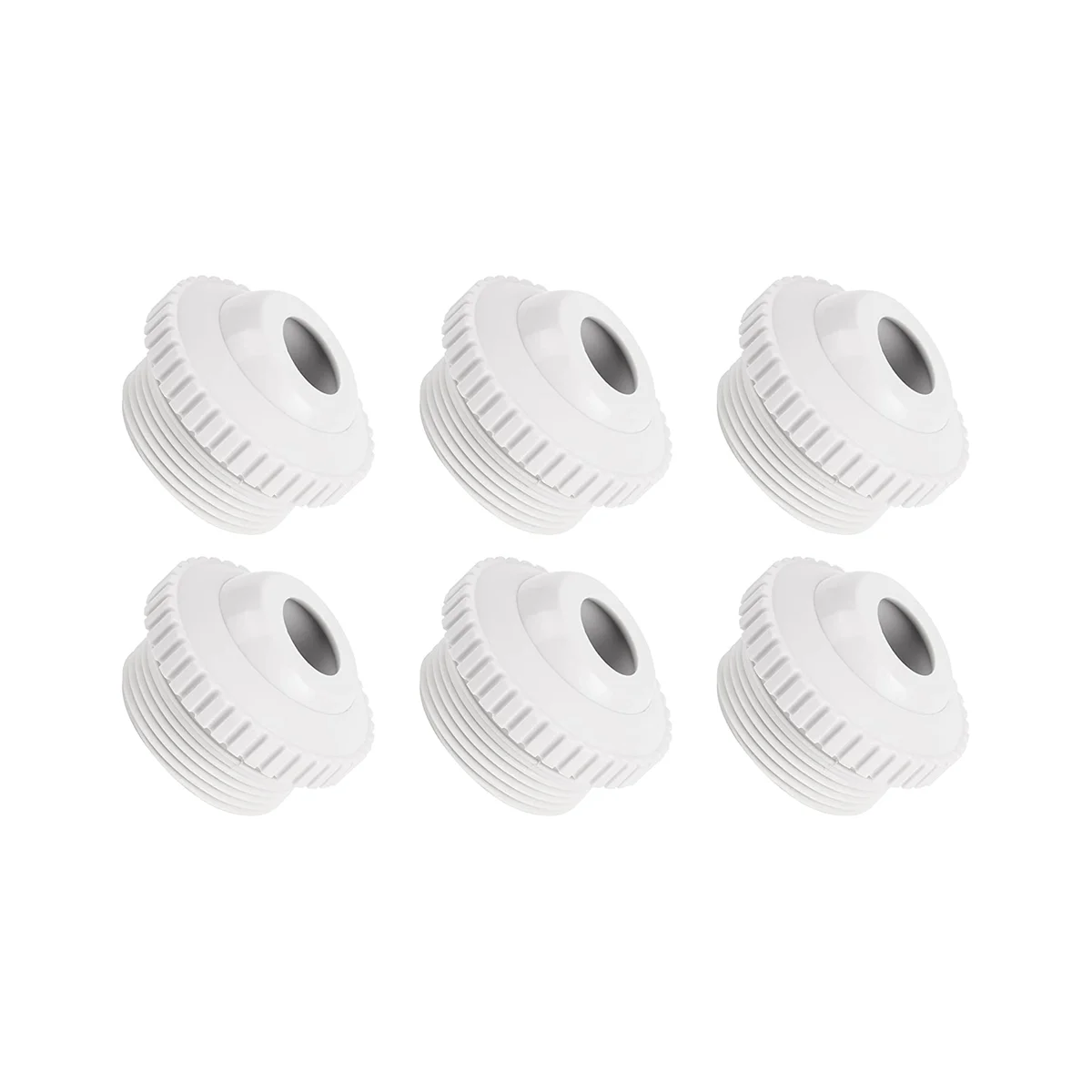 6Pcs Pool Jet Nozzles,3/4In Directional Flow Eyeball Inlet Jet,Pool Return Jet Parts Fittings with 1-1/2 Inch MIP Thread