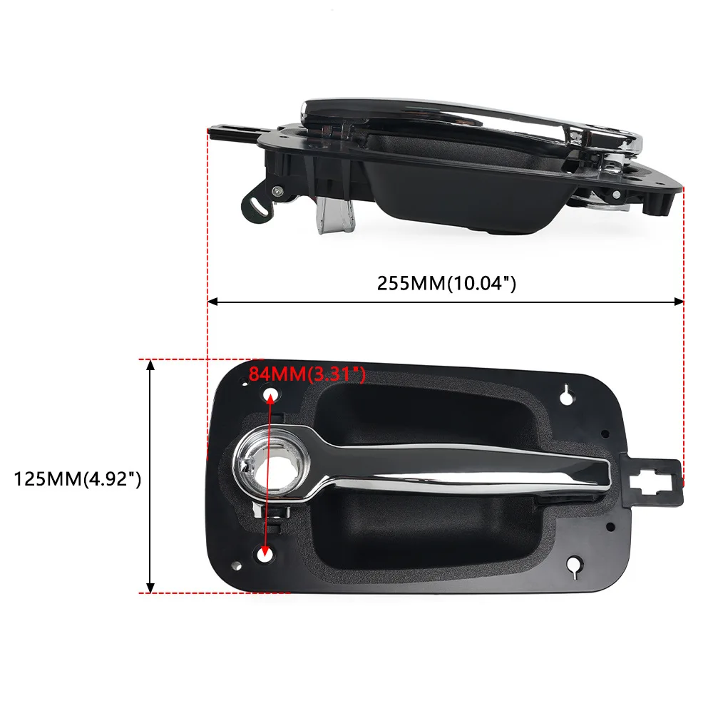 ​2594003C1 2594006C1 Outside Exterior Door Handle Chrome Black Driver Side 2008-2011 for International Prostar