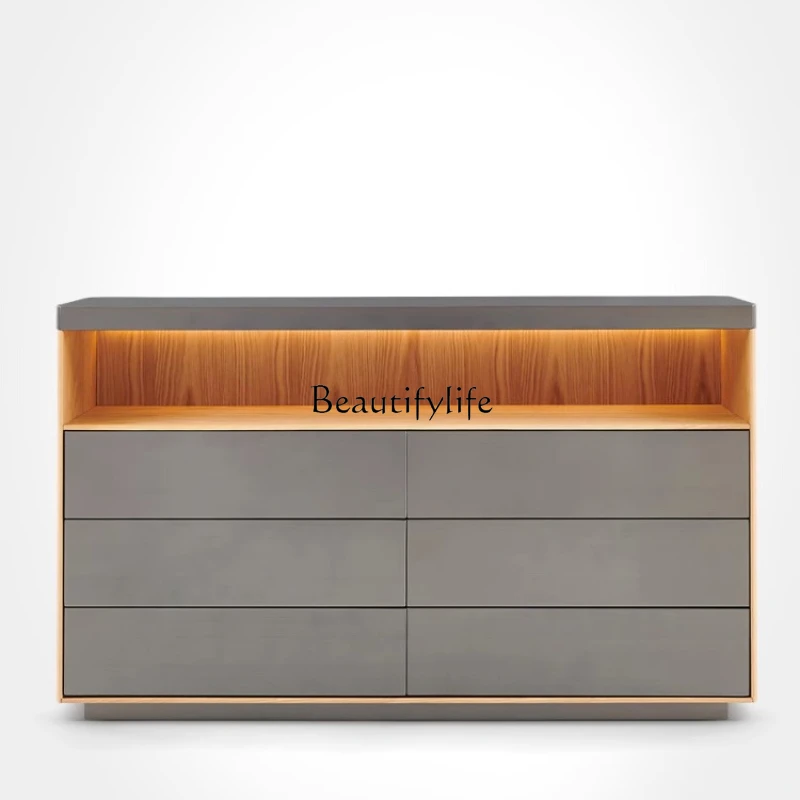 

05-chest of drawers living room against the wall bedroom storage simple modern living room drawer six chest of drawers