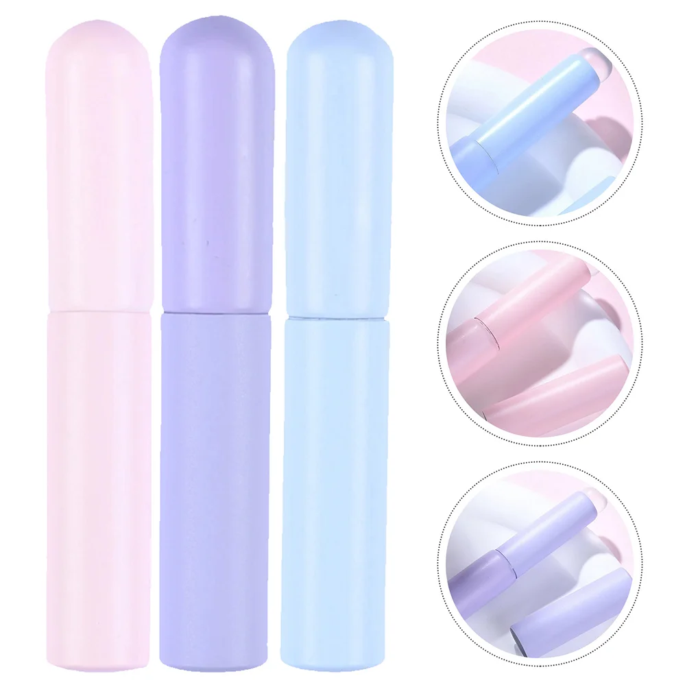 3-delige lippenborstel Lipstick Applicator Wands Make-up Scrub Silicagel Siliconen Balsemmasker