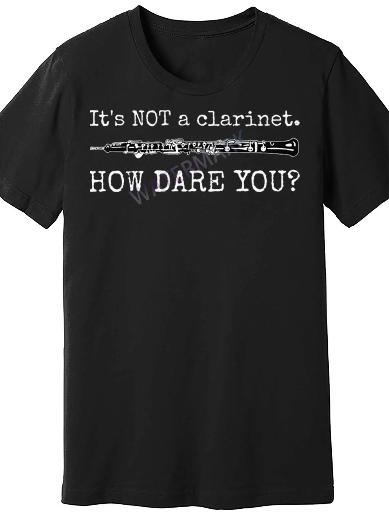 No es un clarinete cómo te importa divertido jugador de oboe Insult 91790 camiseta divertida de manga corta para hombre negro TT4