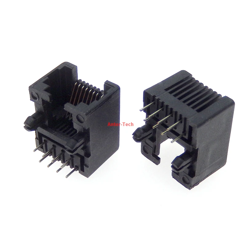 10PCS RJ45 socket curve pin 95001 8P8C female socket Pcb connector Internet module Network port pin 8