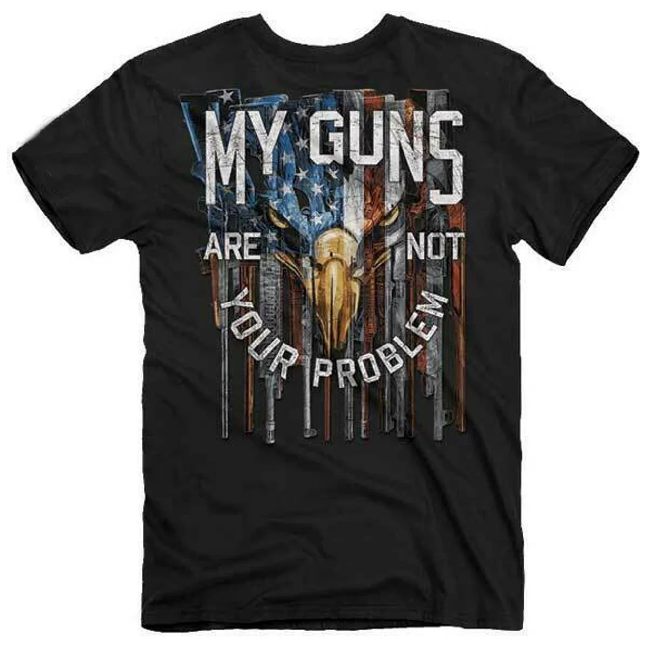 Мои пистолеты-это не ваша проблема. Футболка мужская летняя повседневная с круглым вырезом и коротким рукавом