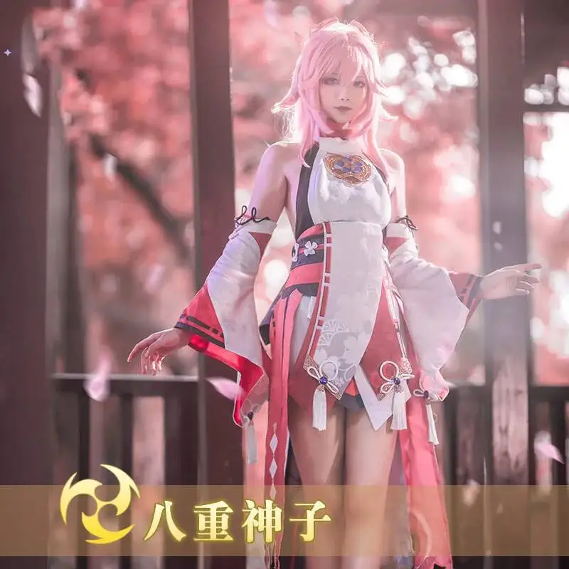 أزياء Game Genshin Impact Yae التأثيرية Yae Guuji أزياء تنكرية مثيرة للنساء ملابس أزياء الهالوين مصنوعة حسب الطلب