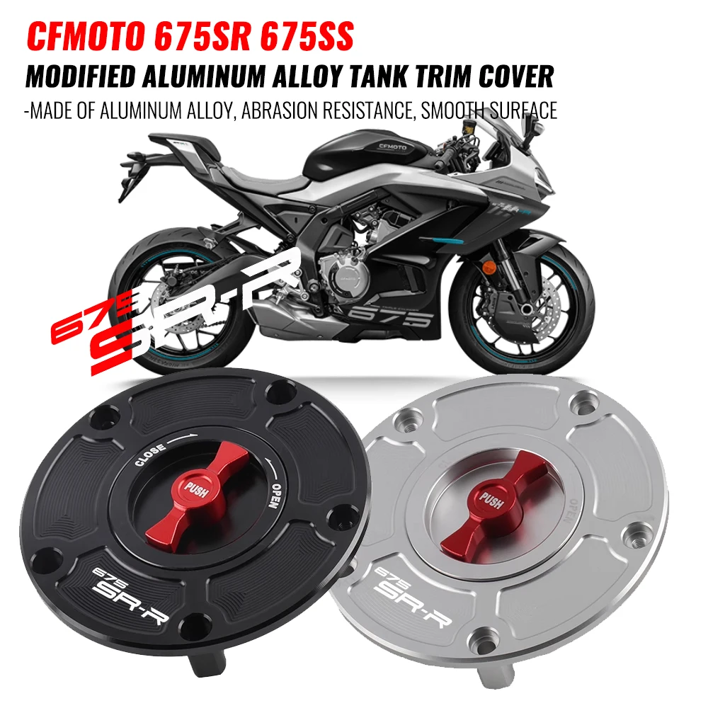 

Gas Fuel Tank Cap For CFMOTO 675SRR 675SR CF650-10 Gasoline Cover Modified Aluminum Quick Removal Tank Cover CNC Accessories