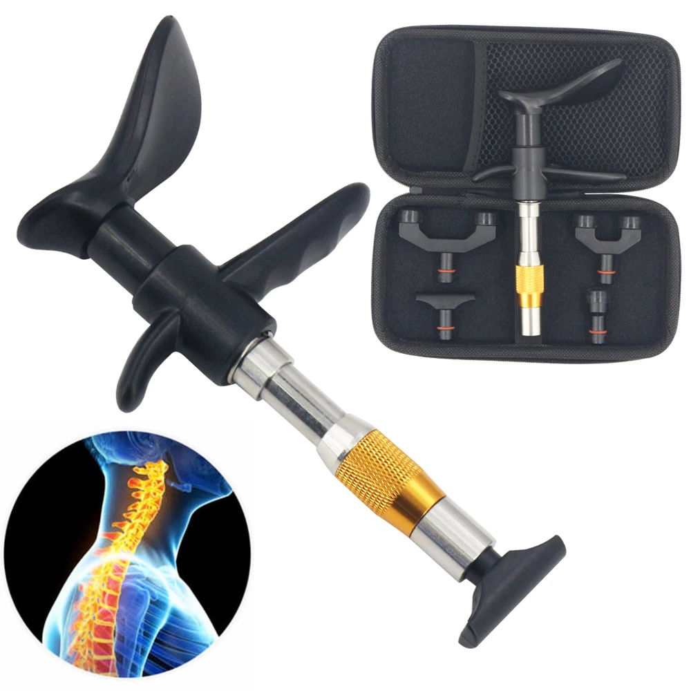 

New Manual Chiropractic Adjusting Tools Spine Therapy Correction Gun 10 Levels Adjustable Impulse Intensity Health Care Massager